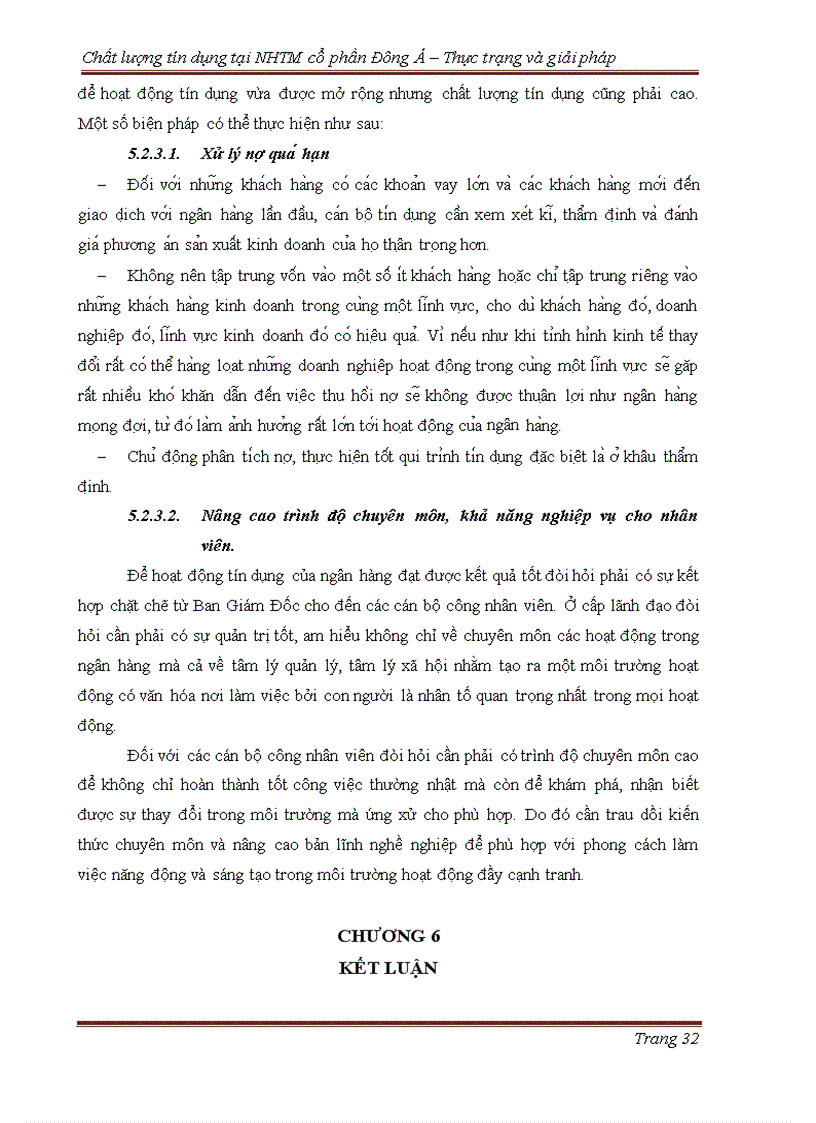 image for page Chất lượng tín dụng tại ngân hàng cổ phần Đông Á Thực trạng và giải pháp