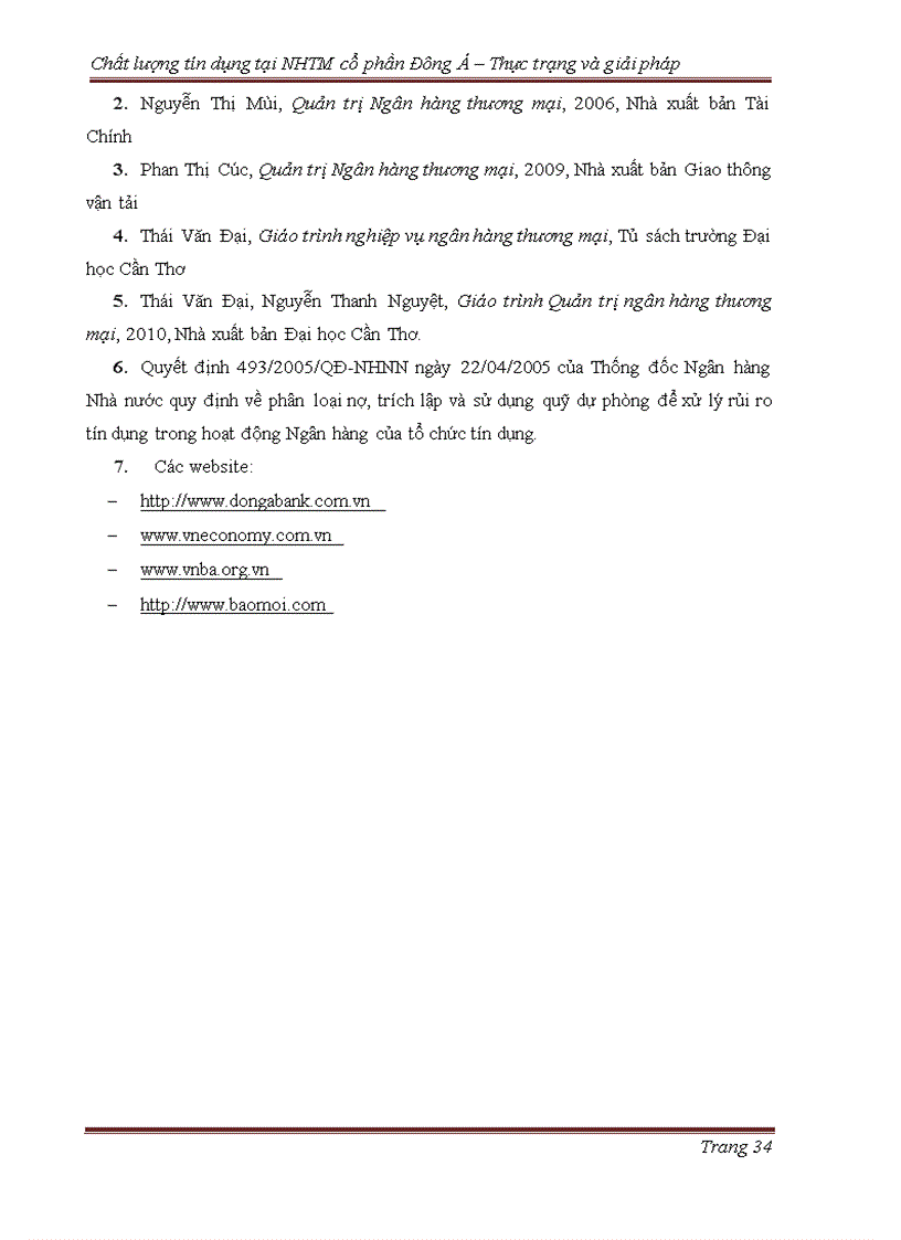 image for page Chất lượng tín dụng tại ngân hàng cổ phần Đông Á Thực trạng và giải pháp