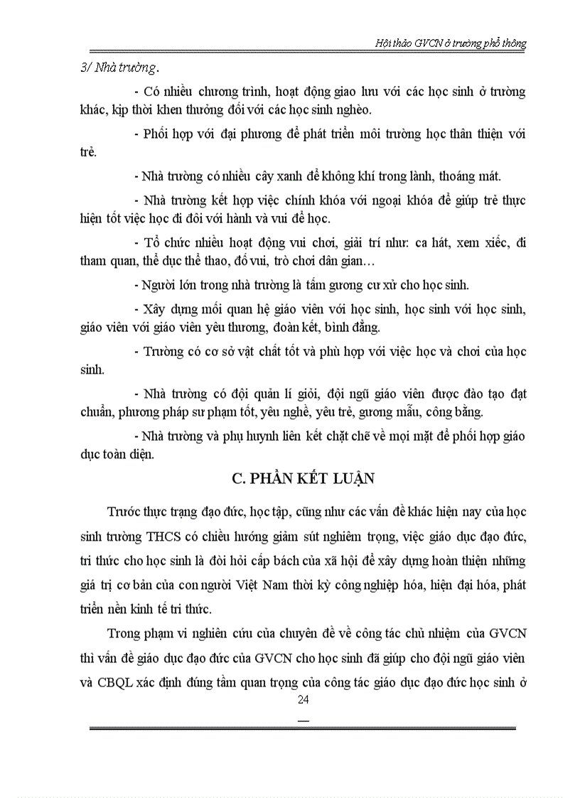 image for page Giáo viên chủ nhiệm ở trường phổ thông