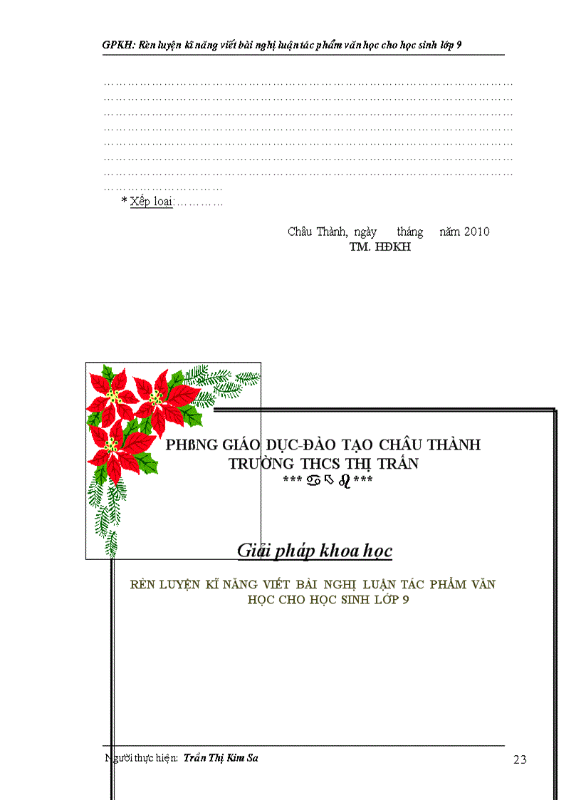 image for page Rèn luyện kĩ năng viết bài nghị luận tác phẩm văn học cho học sinh lớp 9