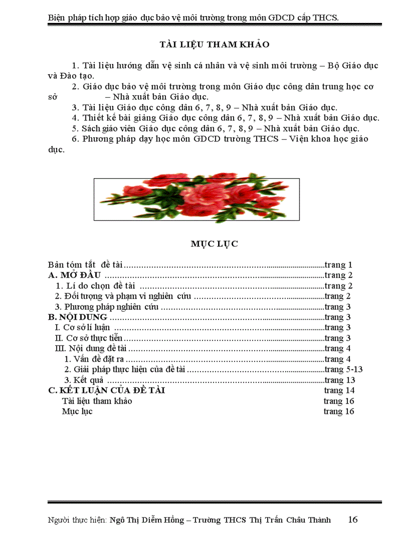 image for page Biện pháp tích hợp giáo dục bảo vệ môi trường trong môn Giáo dục công dân ở cấp trung học cơ sở