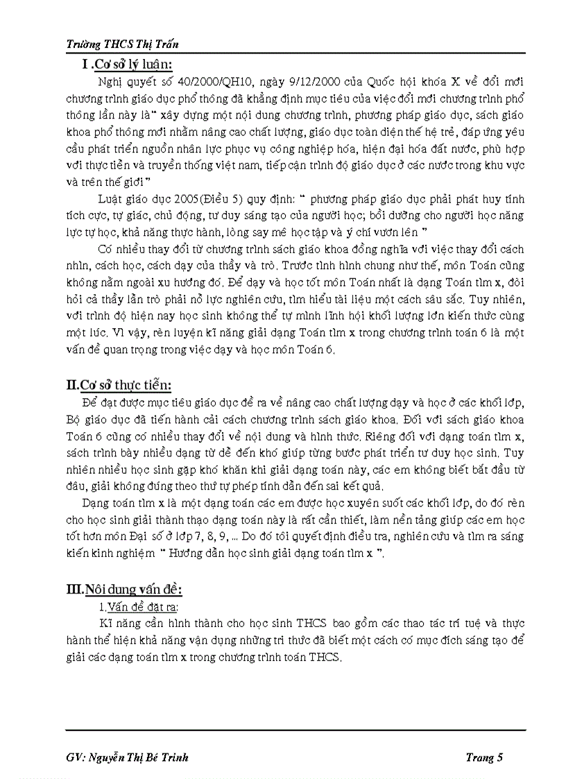 image for page HƯỚNG DẪN HỌC SINH GIẢI DẠNG TOÁN TÌM x