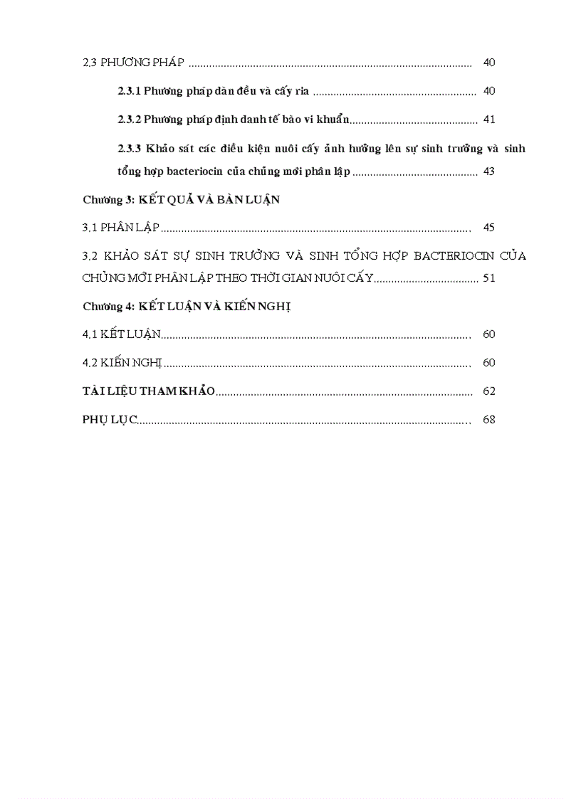 image for page Phân lập chủng vi khuẩn lactic và khảo sát khả năng sinh tổng hợp bacterioncin