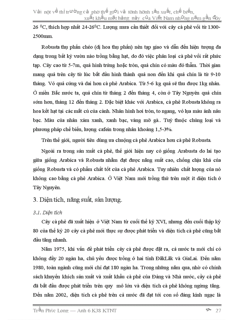 image for page Vài nét về thị trường cà phê thế giới và tình hình sản xuất chế biến xuất khẩu mặt hàng này của việt nam những năm gần đây