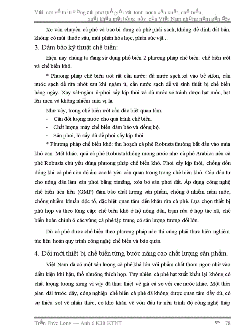 image for page Vài nét về thị trường cà phê thế giới và tình hình sản xuất chế biến xuất khẩu mặt hàng này của việt nam những năm gần đây