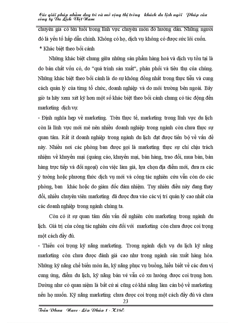image for page Các giải pháp nhằm duy trì và mở rộng thị trường khách du lịch người pháp của công ty du lịch việt nam