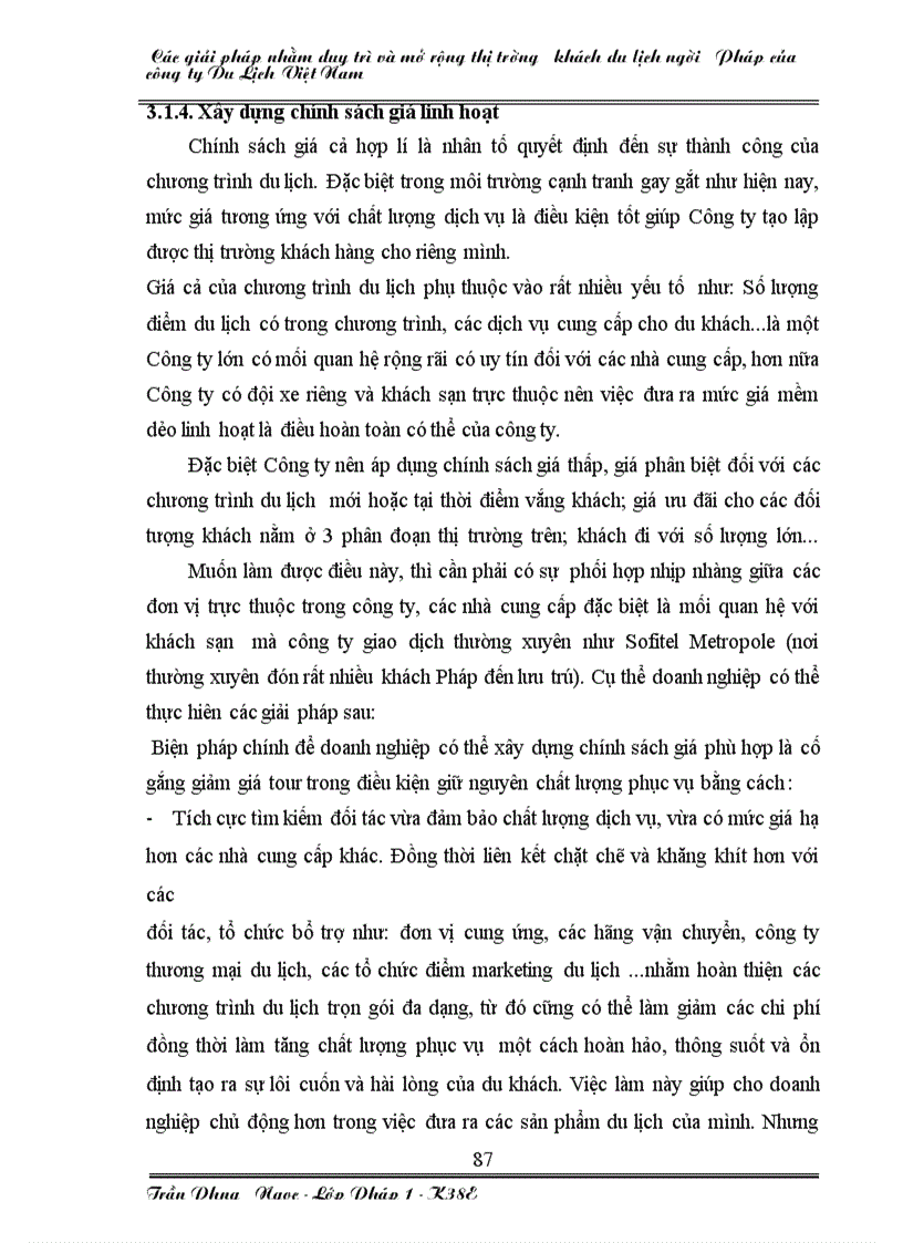 image for page Các giải pháp nhằm duy trì và mở rộng thị trường khách du lịch người pháp của công ty du lịch việt nam