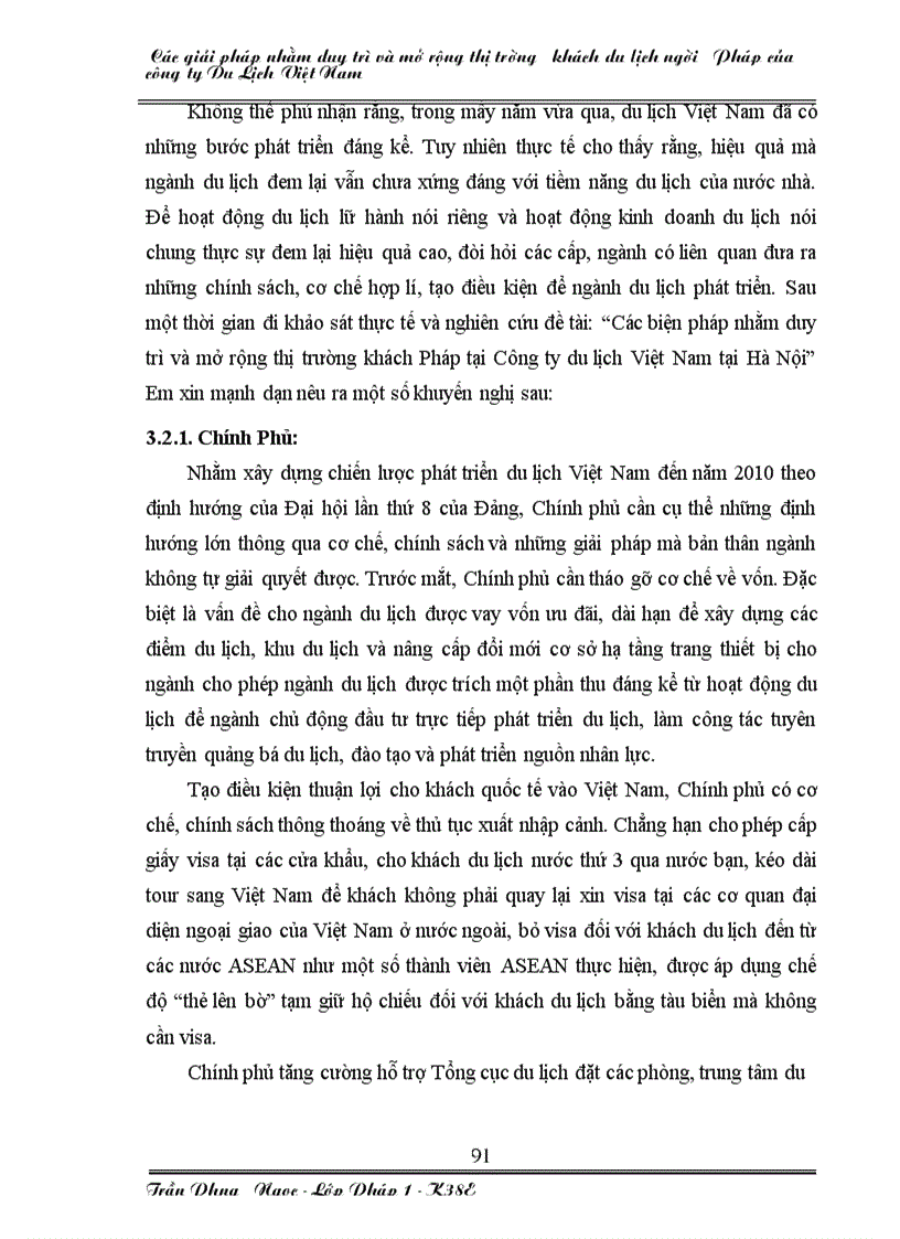 image for page Các giải pháp nhằm duy trì và mở rộng thị trường khách du lịch người pháp của công ty du lịch việt nam