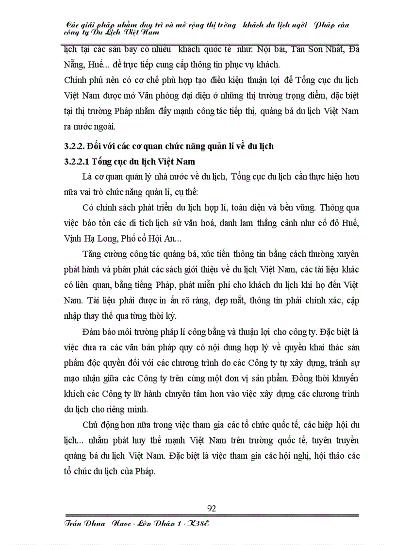 image for page Các giải pháp nhằm duy trì và mở rộng thị trường khách du lịch người pháp của công ty du lịch việt nam