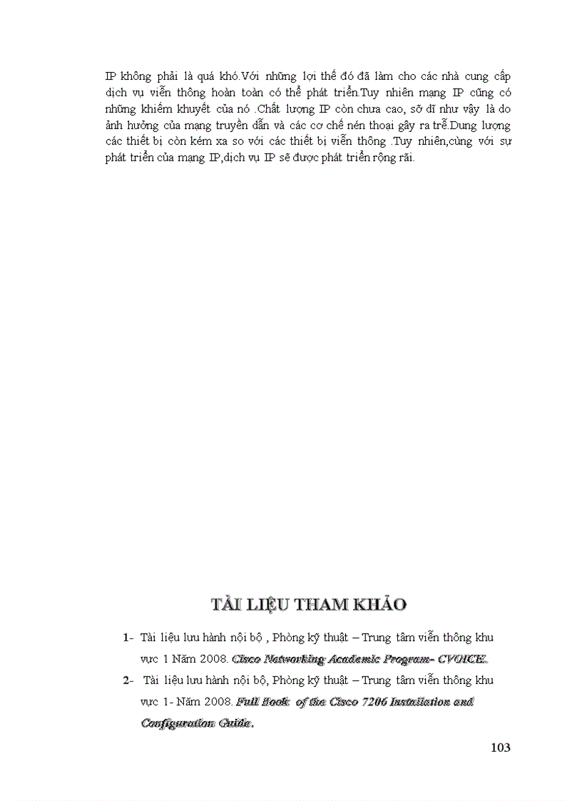 image for page Kỹ thuật VoIP và dịch vụ VoIP tại trung tâm viễn thông khu vưc I