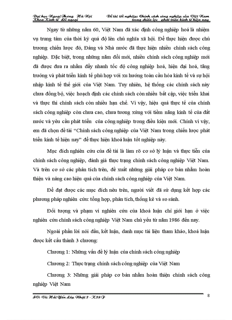 image for page Chính sách công nghiệp của việt nam trong chiến lược phát triển kinh tế hiện nay