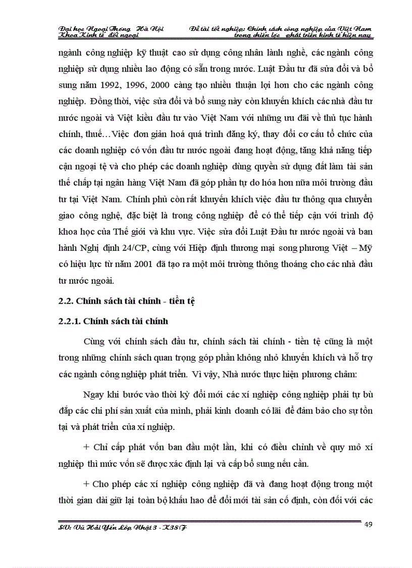 image for page Chính sách công nghiệp của việt nam trong chiến lược phát triển kinh tế hiện nay