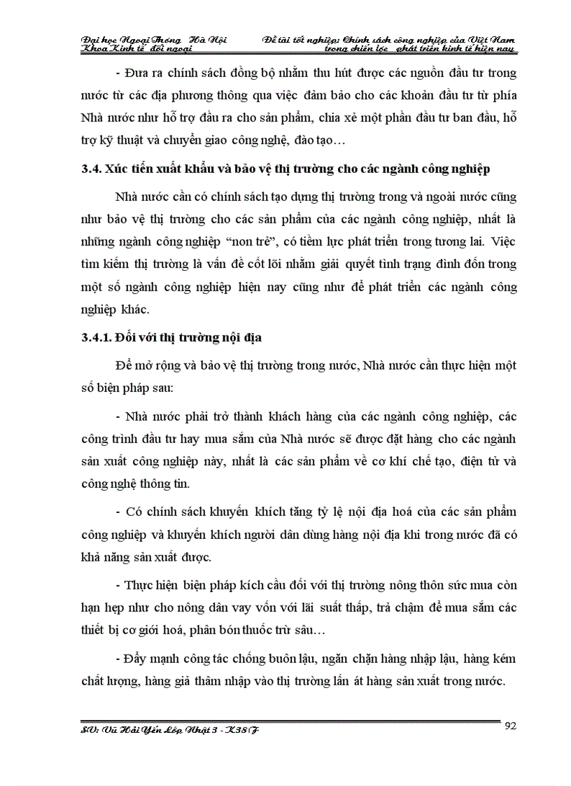 image for page Chính sách công nghiệp của việt nam trong chiến lược phát triển kinh tế hiện nay