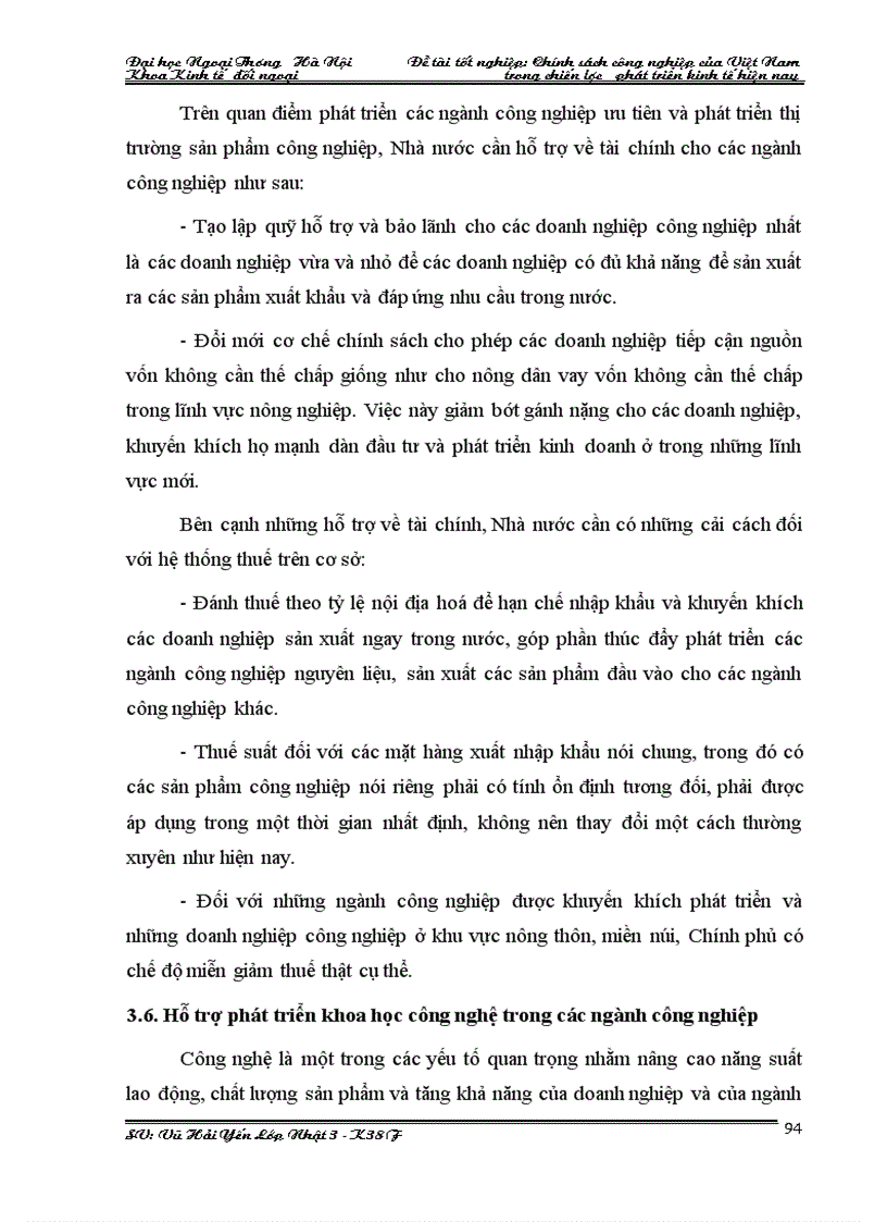 image for page Chính sách công nghiệp của việt nam trong chiến lược phát triển kinh tế hiện nay