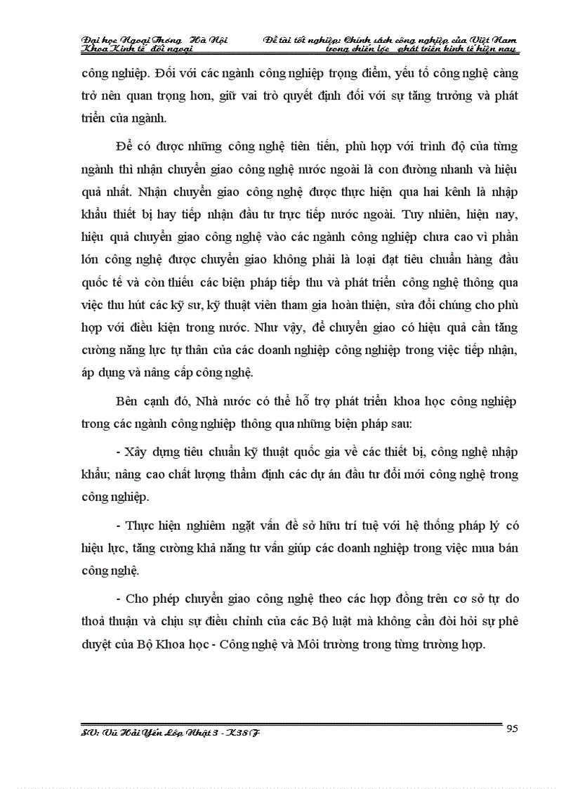 image for page Chính sách công nghiệp của việt nam trong chiến lược phát triển kinh tế hiện nay