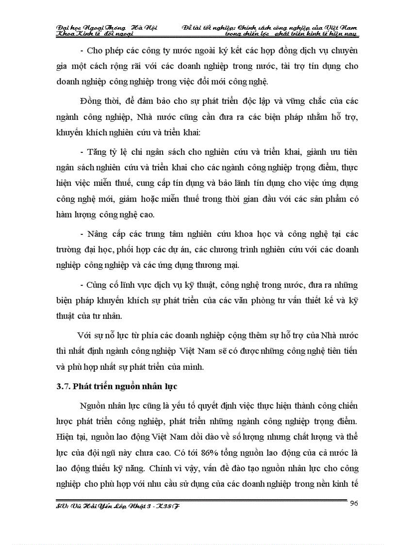 image for page Chính sách công nghiệp của việt nam trong chiến lược phát triển kinh tế hiện nay