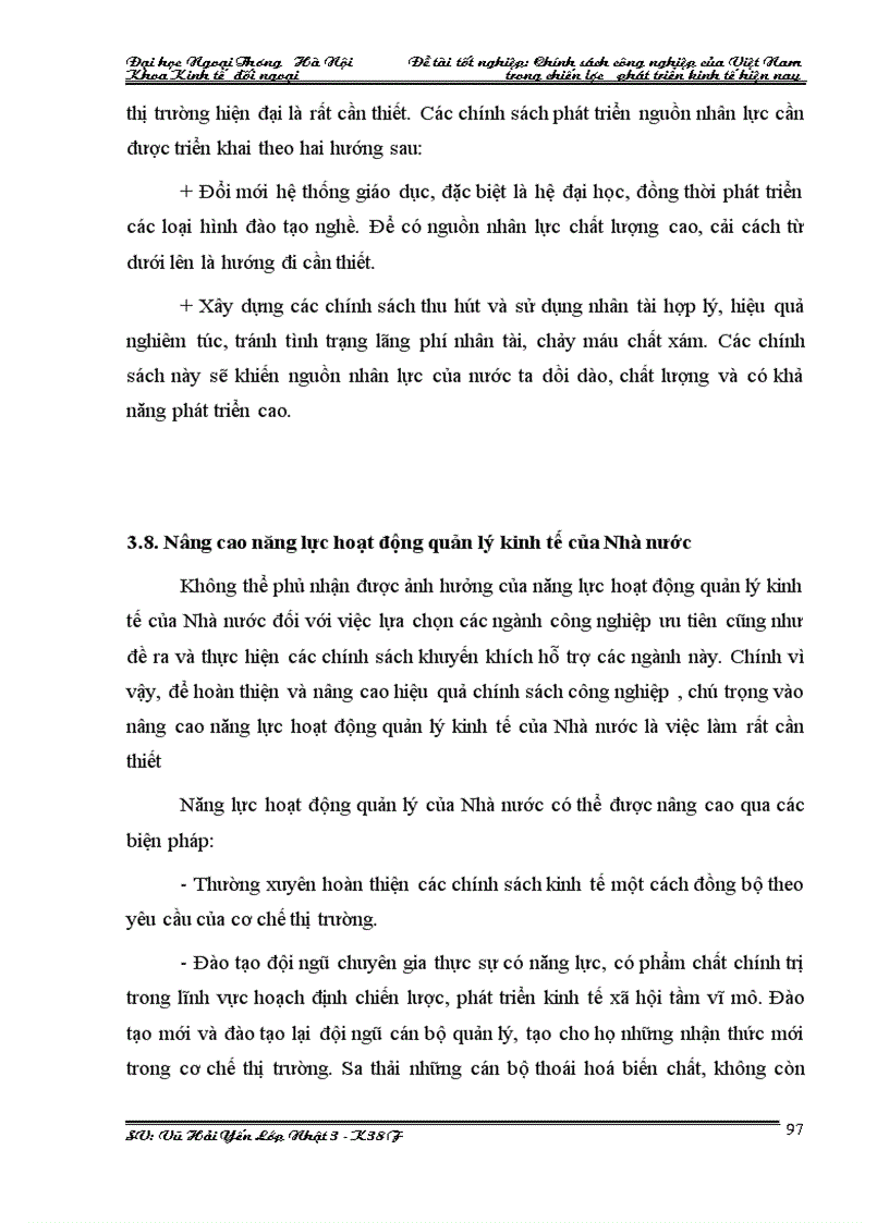 image for page Chính sách công nghiệp của việt nam trong chiến lược phát triển kinh tế hiện nay