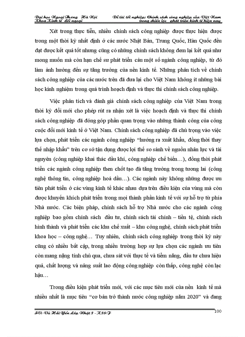 image for page Chính sách công nghiệp của việt nam trong chiến lược phát triển kinh tế hiện nay