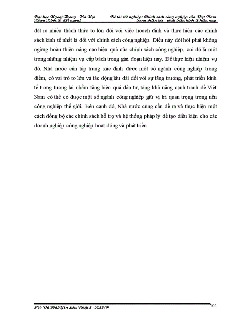 image for page Chính sách công nghiệp của việt nam trong chiến lược phát triển kinh tế hiện nay