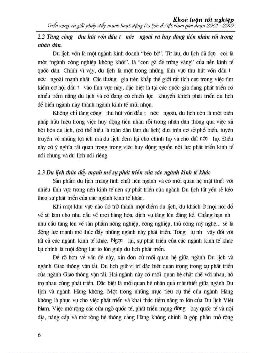 Triển vọng và giải pháp phátđầy mạnh hoạt động du lịch việt nam