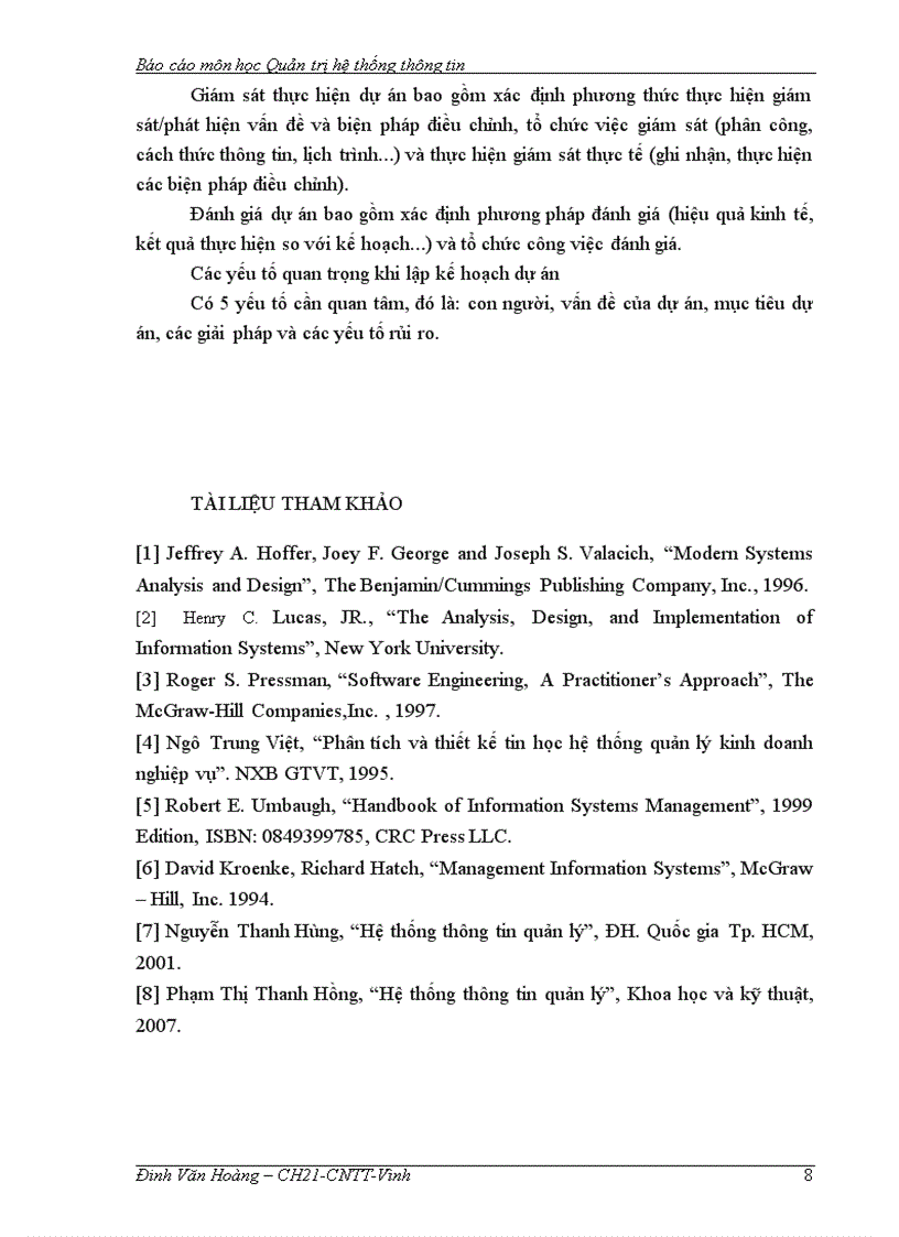 image for page Báo cáo môn học Quản trị hệ thống thông tin