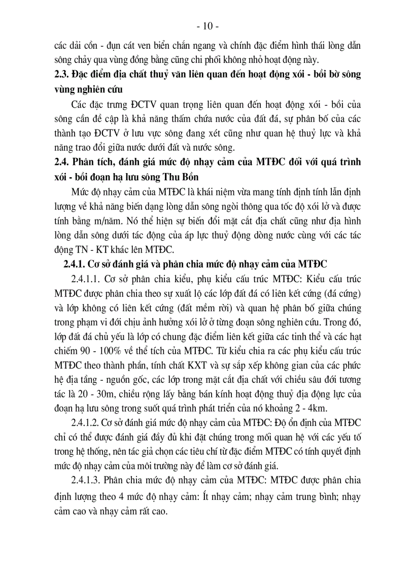 image for page Đặc điểm môi trường địa chất khu vực hạ lưu sông Thu Bồn và sự biến đổi của nó do ảnh hưởng các hoạt động Kinh tế Công trình