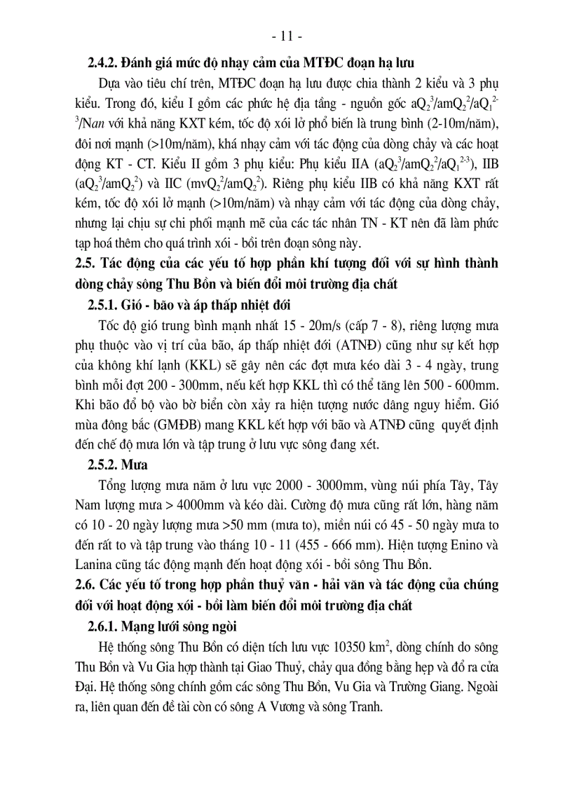 image for page Đặc điểm môi trường địa chất khu vực hạ lưu sông Thu Bồn và sự biến đổi của nó do ảnh hưởng các hoạt động Kinh tế Công trình