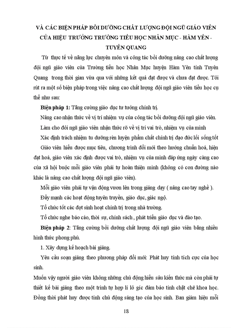 image for page Một số biện pháp bồi dưỡng nhằm nâng cao chất lượng đội ngũ giáo viên của Hiệu trưởng Trường Tiểu học Nhân Mục huyện Hàm Yên tỉnh Tuyên Quang