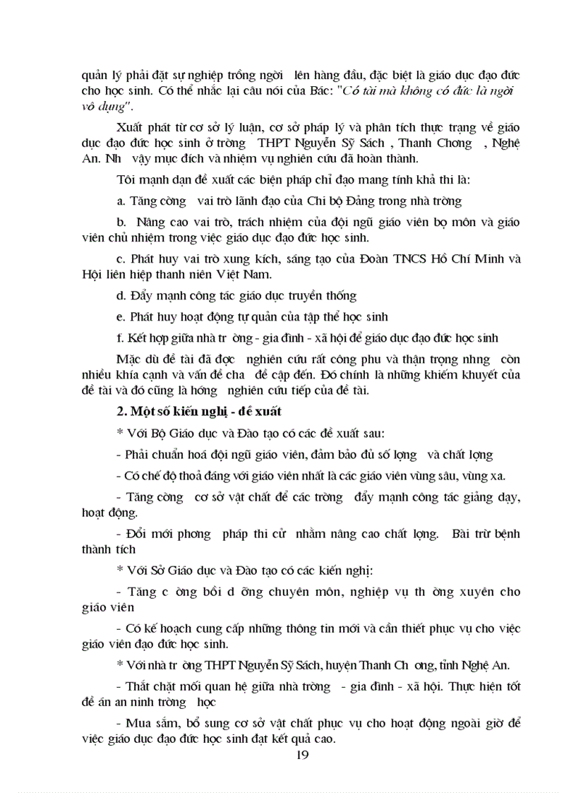 image for page Một số biện pháp chỉ đạo nhằm nâng cao chất lượng giáo dục đạo đức học sinh ở trường THPT Nguyễn Sỹ Sách Huyện Thanh Chương Tỉnh Nghệ An