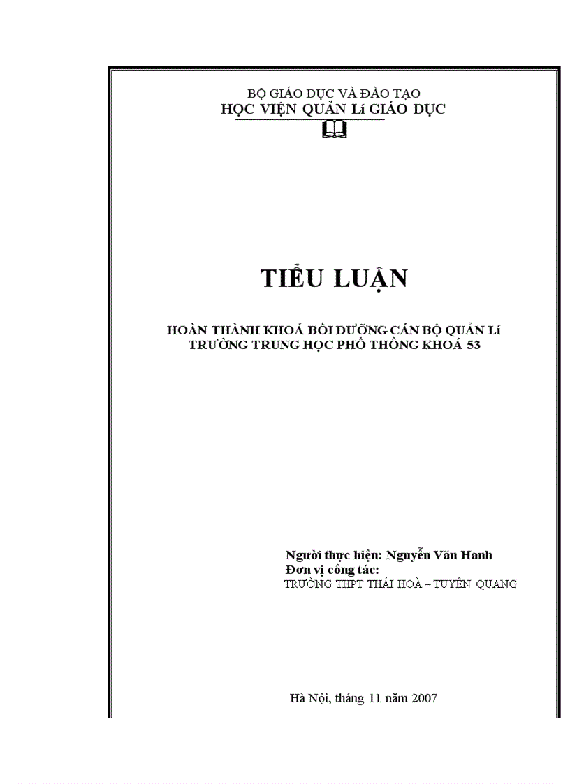image for page Một số biện pháp quản lý của Hiệu trưởng nhằm đổi mới PPDH ở trường THPT Thái Hoà Tuyên Quang