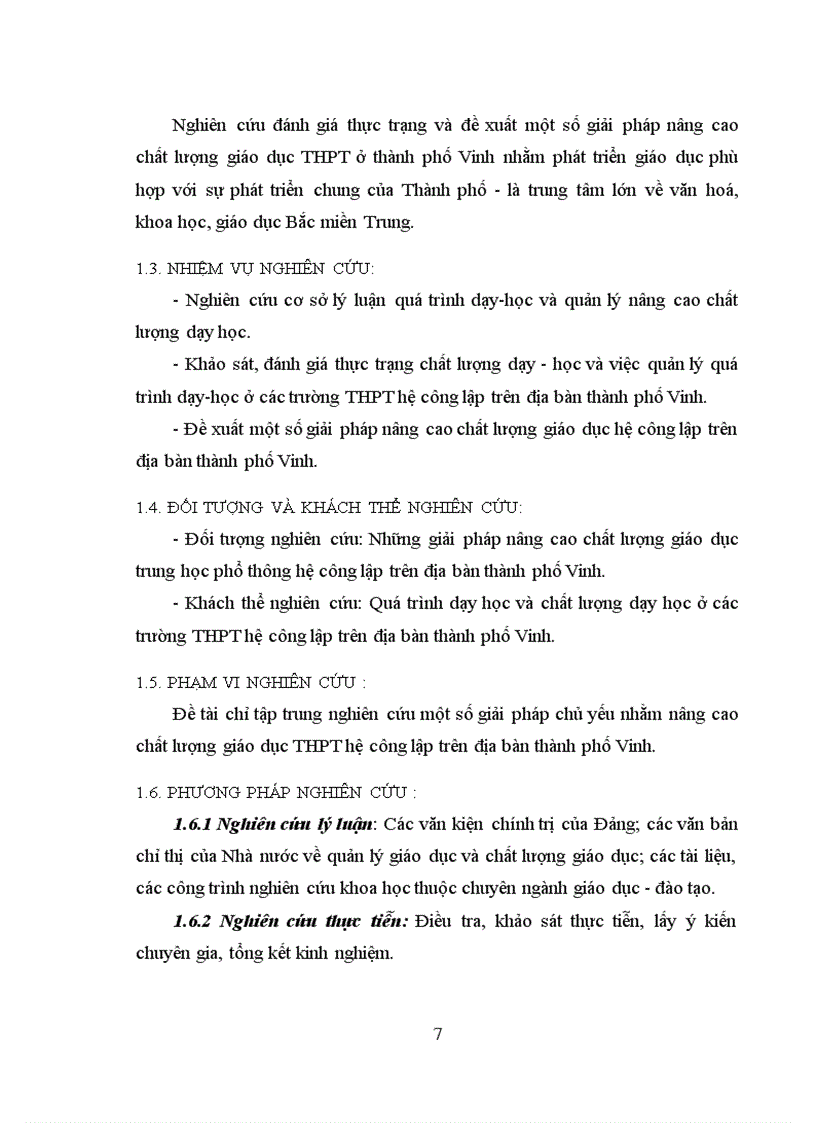 image for page Thực trạng và một số giải pháp chủ yếu nâng cao chất lượng giáo dục ở các trường THPT công lập trên địa bàn thành phố Vinh tỉnh Nghệ An