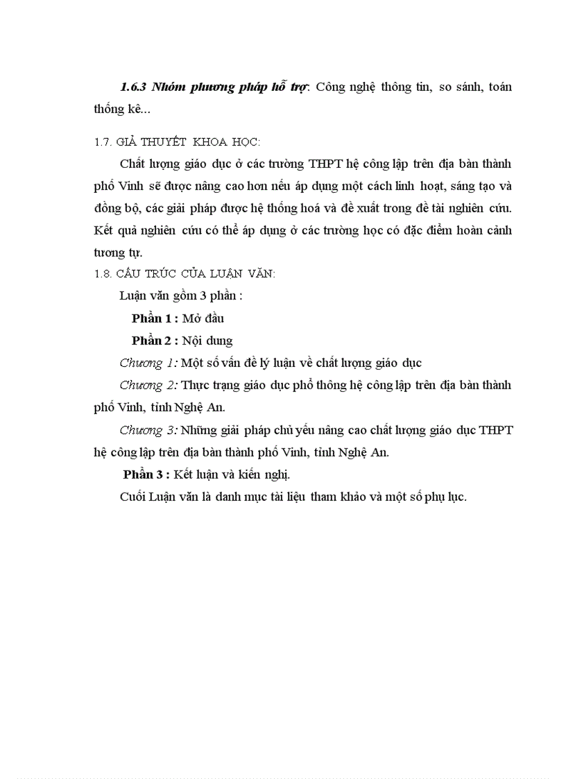image for page Thực trạng và một số giải pháp chủ yếu nâng cao chất lượng giáo dục ở các trường THPT công lập trên địa bàn thành phố Vinh tỉnh Nghệ An