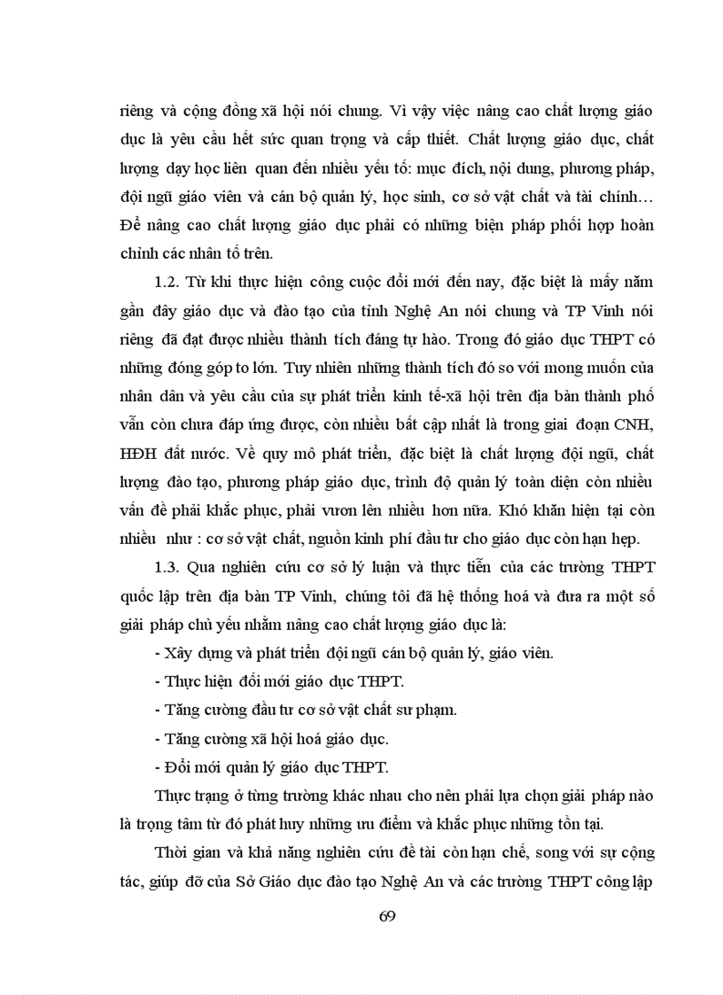 image for page Thực trạng và một số giải pháp chủ yếu nâng cao chất lượng giáo dục ở các trường THPT công lập trên địa bàn thành phố Vinh tỉnh Nghệ An