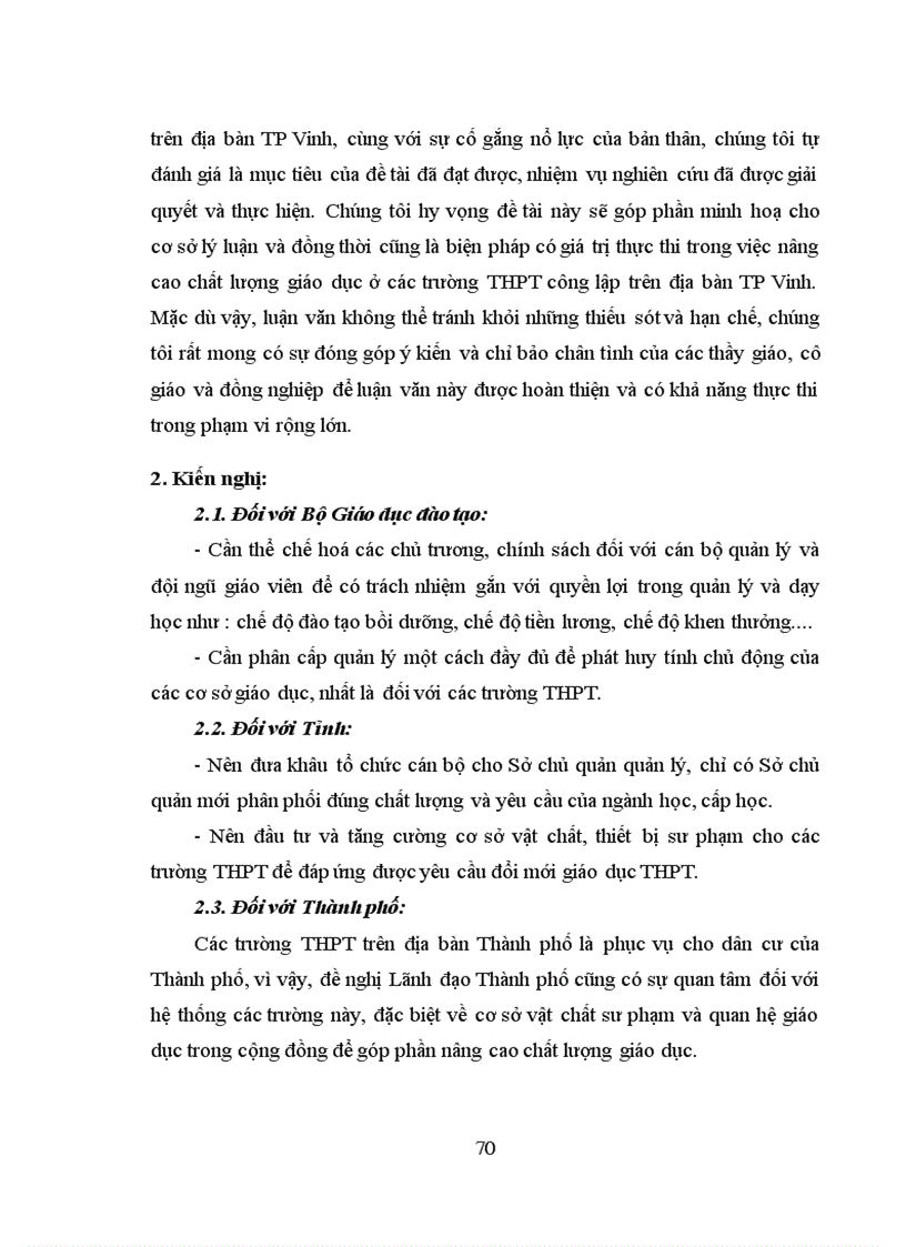 image for page Thực trạng và một số giải pháp chủ yếu nâng cao chất lượng giáo dục ở các trường THPT công lập trên địa bàn thành phố Vinh tỉnh Nghệ An