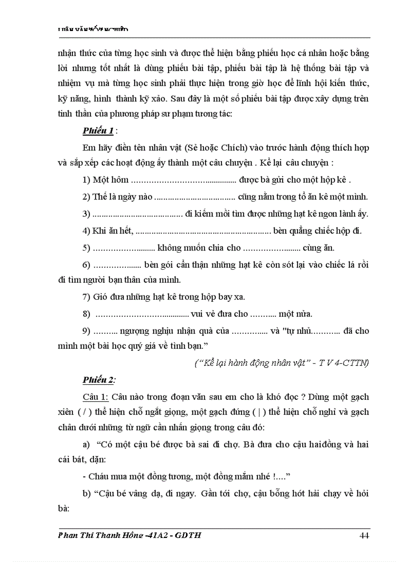 image for page Sử dụng phương pháp sư phạm tương tác trong dạy học tiếng việt ở tiểu học