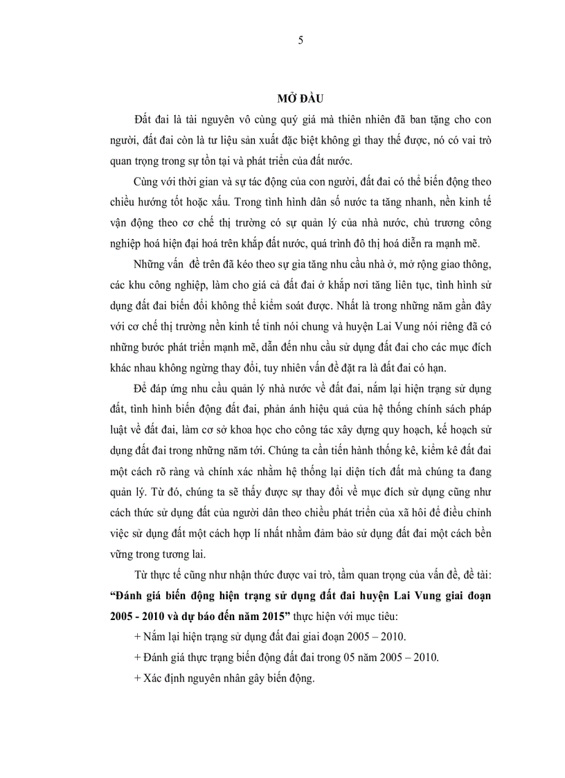 image for page Đánh giá biến động đất đai trên địa bàn huyện Lai Vung tỉnh Đồng tháp giai đoạn 2005 2010 và dự báo biến động đất đai giai đoạn 2010 2015