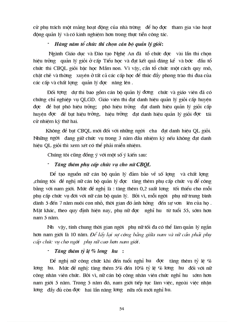 image for page Một số giải pháp nâng cao chất lượng đội ngũ nữ cán bộ quản lý giáo dục ở nghệ an giai đoạn 2003 2010