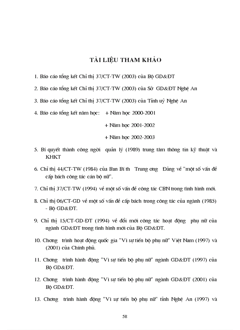 image for page Một số giải pháp nâng cao chất lượng đội ngũ nữ cán bộ quản lý giáo dục ở nghệ an giai đoạn 2003 2010