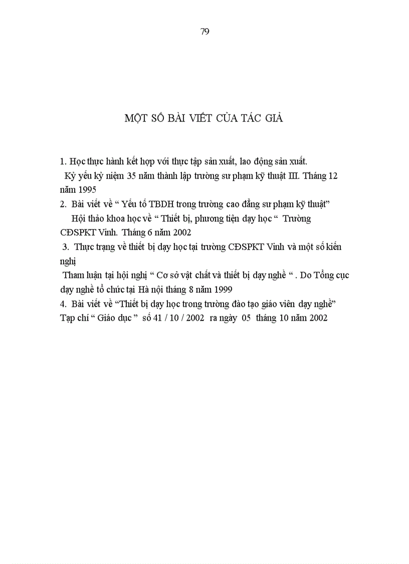 image for page Một số giải pháp quản lý công tác thiết bị dạy học nhằm nâng cao chất lượng đào tạo ở trường CĐSPKế toán Vinh