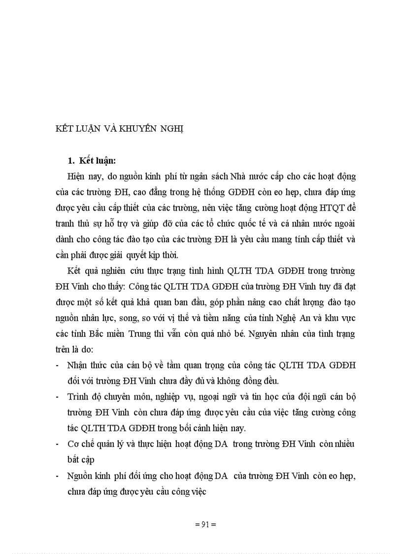 image for page Một số biện pháp tăng cường QLTH DA GDĐH nhằm góp phần nâng cao chất lượng đào tạo ở trường ĐH Vinh