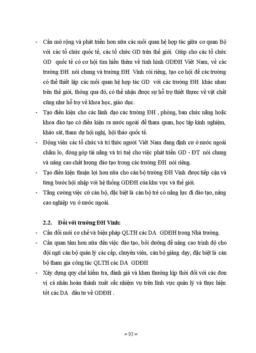 image for page Một số biện pháp tăng cường QLTH DA GDĐH nhằm góp phần nâng cao chất lượng đào tạo ở trường ĐH Vinh