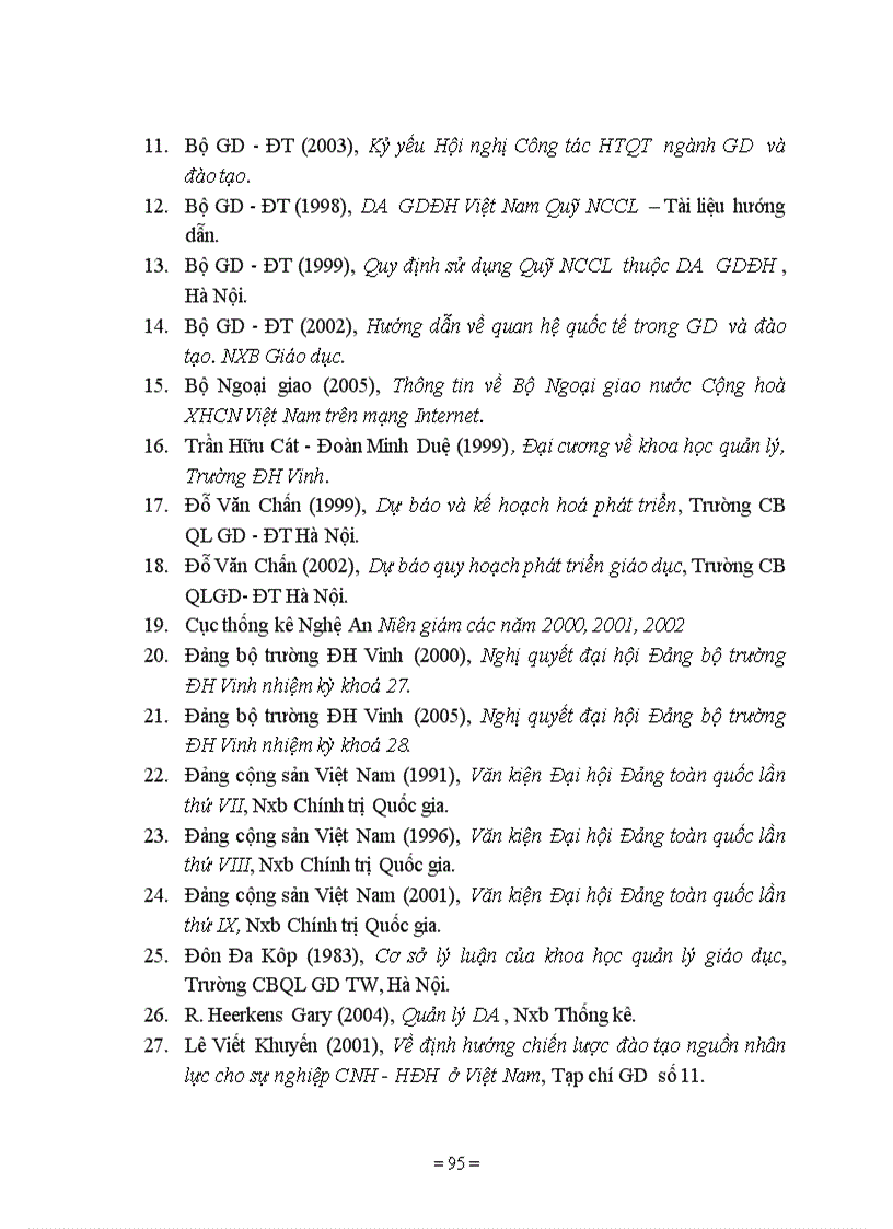 image for page Một số biện pháp tăng cường QLTH DA GDĐH nhằm góp phần nâng cao chất lượng đào tạo ở trường ĐH Vinh