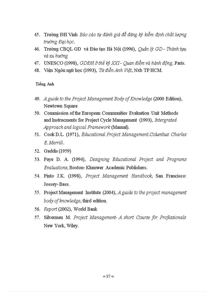 image for page Một số biện pháp tăng cường QLTH DA GDĐH nhằm góp phần nâng cao chất lượng đào tạo ở trường ĐH Vinh