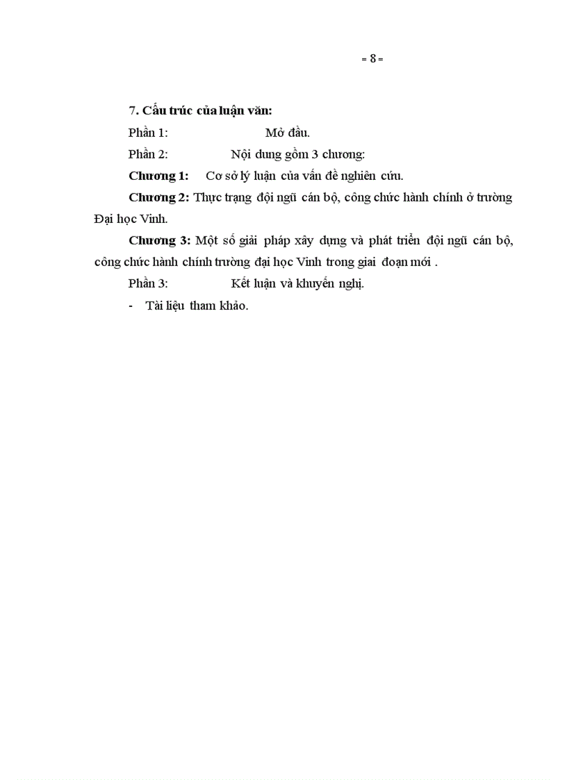 image for page Một số giải pháp xây dựng và phát triển đội ngũ cán bộ công chức hành chính trường Đại học Vinh trong giai đoạn mới