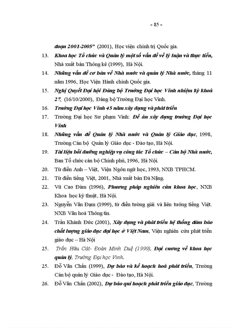 image for page Một số giải pháp xây dựng và phát triển đội ngũ cán bộ công chức hành chính trường Đại học Vinh trong giai đoạn mới