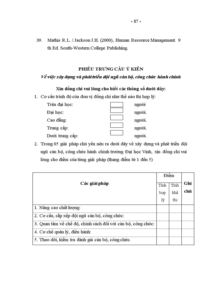image for page Một số giải pháp xây dựng và phát triển đội ngũ cán bộ công chức hành chính trường Đại học Vinh trong giai đoạn mới