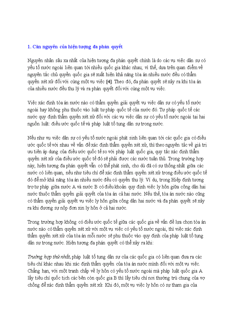 image for page Hiện tượng đa phán quyết đối với việc dân sự có yếu tố nước ngoài