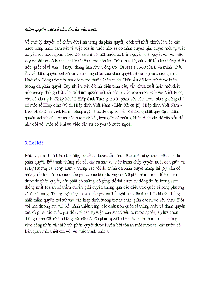 image for page Hiện tượng đa phán quyết đối với việc dân sự có yếu tố nước ngoài