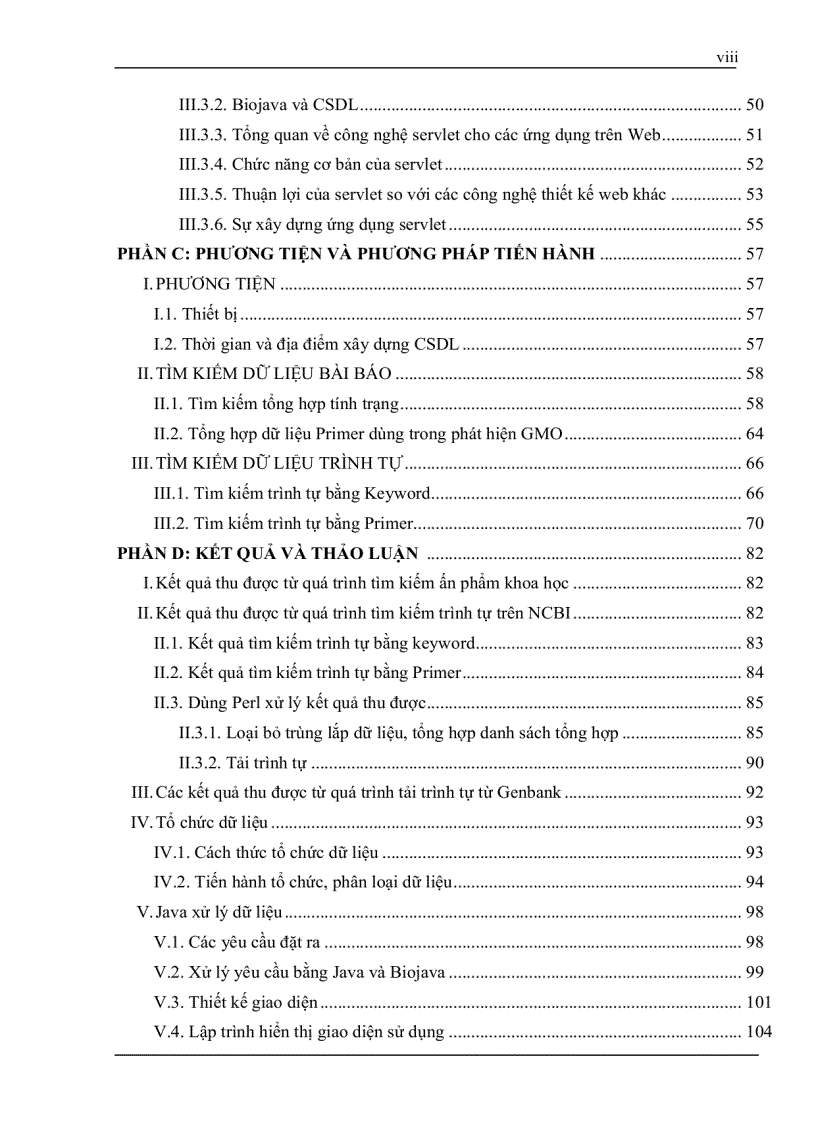 image for page Thu thập và tổ chức dữ liệu gene phục vụ nghiên cứu cây trồng biến đổi di truyền