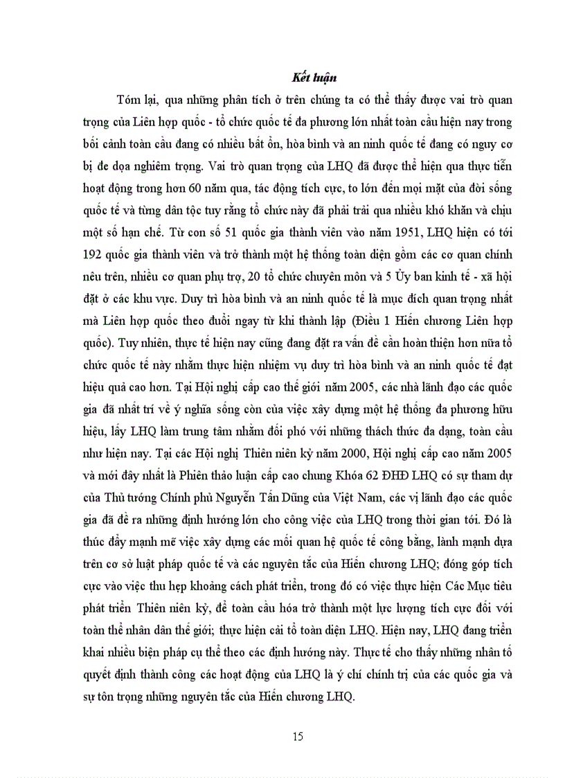 image for page Vai trò của Liên hợp quốc trong hoạt động duy trì hòa bình và an ninh quốc tế